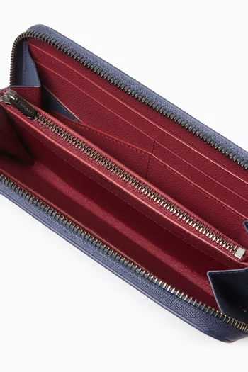Large Zip Wallet in Grain Leather
