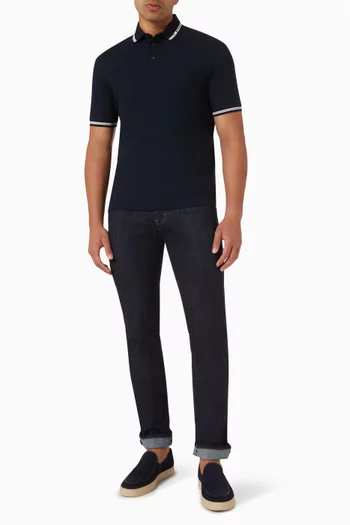 Eagle Logo Polo Shirt in Cotton