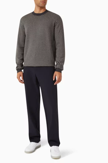 Eagle Logo Jumper in Lyocell-blend Jacquard