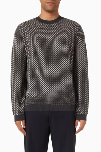 Eagle Logo Jumper in Lyocell-blend Jacquard