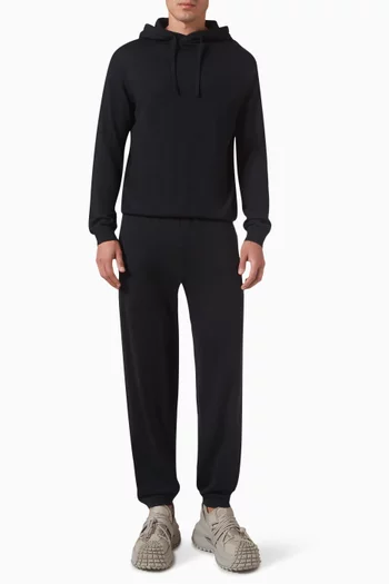Knitted Hoodie & Pants Set in Wool