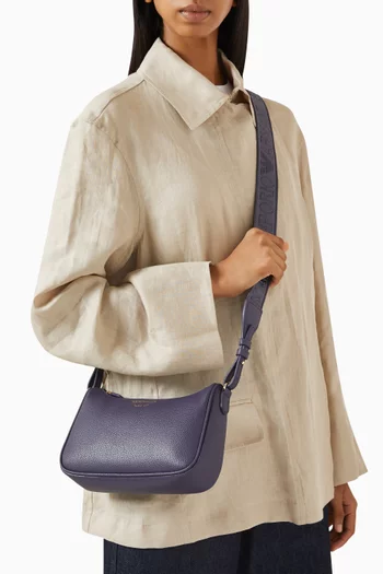 Baguette Crossbody Bag in Faux Leather