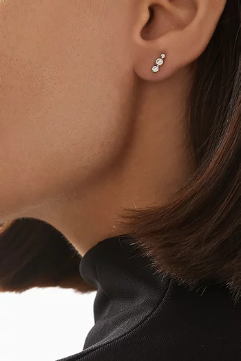 CZ Stud Earrings in Sterling Silver
