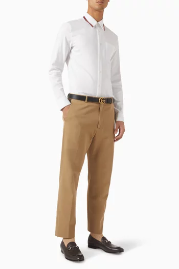Web-stripe Shirt in Cotton