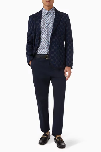 GG Shadow-print Shirt in Cotton