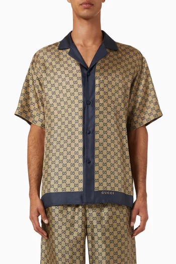 Horsebit-print Shirt in Silk