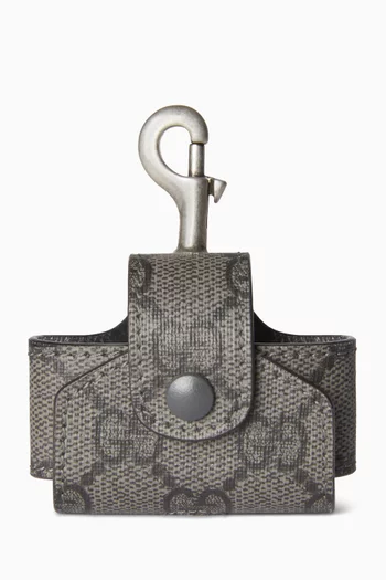 Ophidia GG AirPods Case in Coated-canvas