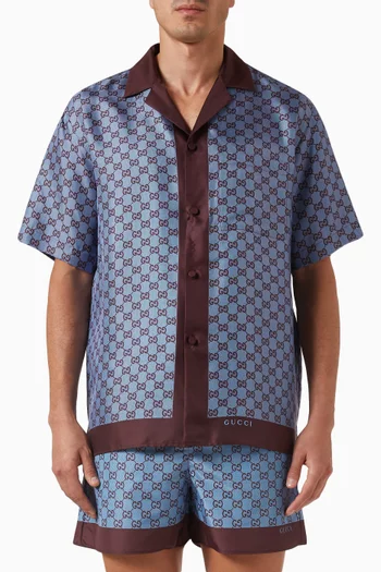 Printed Shirt in Silk Twill