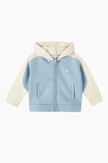 Colour-Block Logo Hoodie