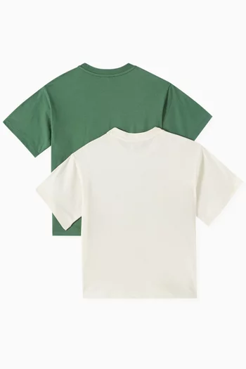Logo T-shirts in Cotton, Set of 2