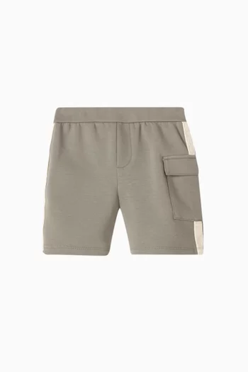 Logo Tape Text Shorts in Jersey