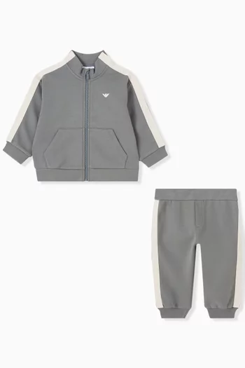 Tracksuit Set in Interlock Double-jersey