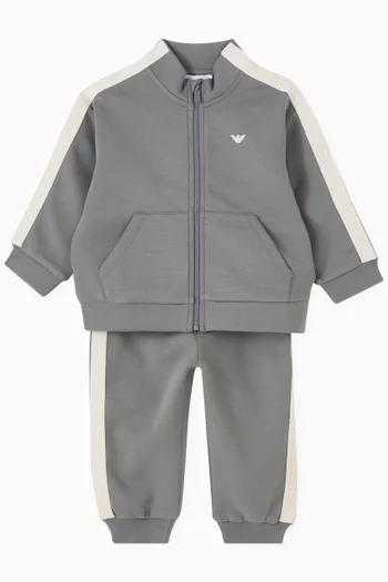 Tracksuit Set in Interlock Double-jersey