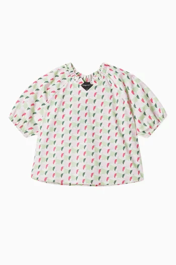 Eagle Logo Blouse in Cotton