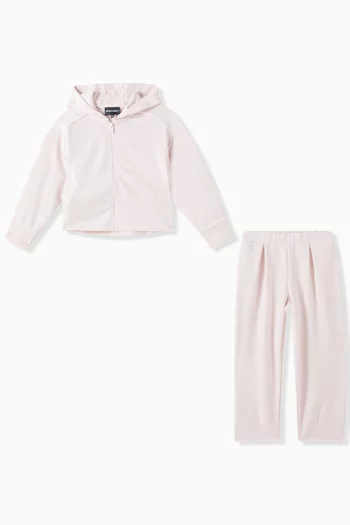 Embroidered Tracksuit Set in Jersey