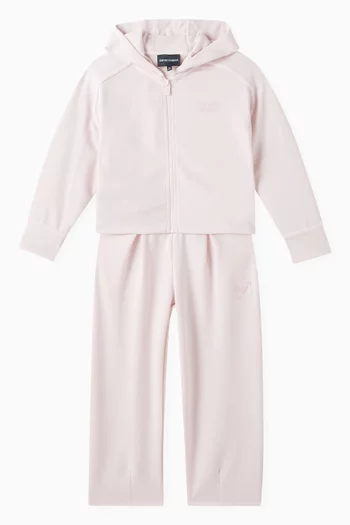 Embroidered Tracksuit Set in Jersey