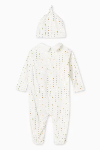 Logo Jumpsuit & Beanie Set
