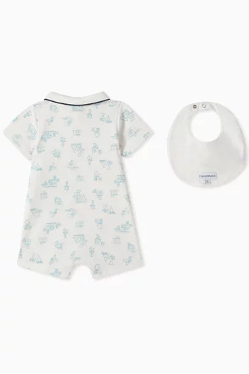 EA Logo Fantasy Romper Set in Cotton