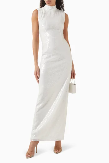 Sequin Maxi Dress in Recycled Polyester