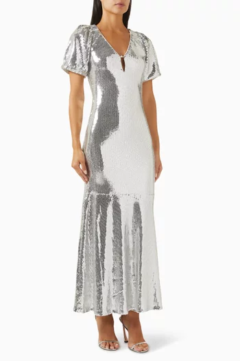 Sequin-embellished Midi Dress