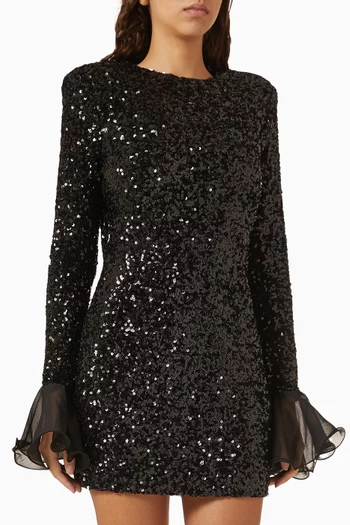 Sequin-embellished Mini Dress