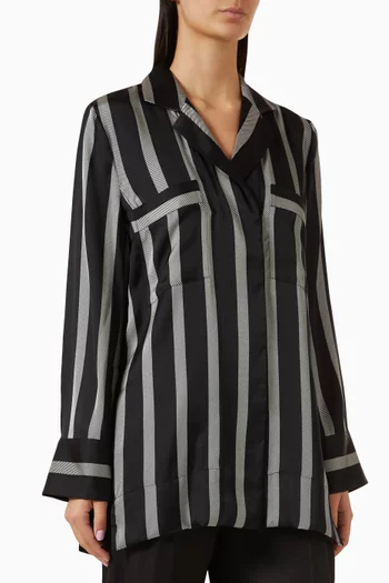 Striped Shirt in Satin