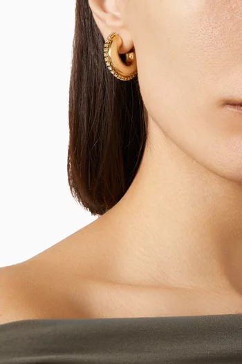 Chubby Hoop Earrings in Gold-plated Brass