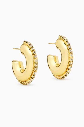 Chubby Hoop Earrings in Gold-plated Brass