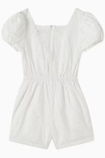 Eyelet Romper in Cotton