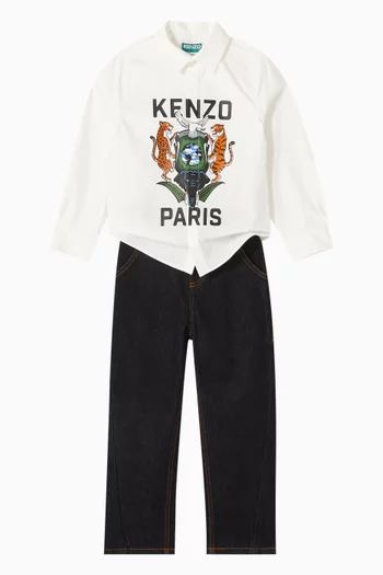 Straight-leg Jeans in Cotton