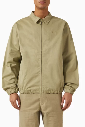 Woven Harrington Jacket in Cotton-twill
