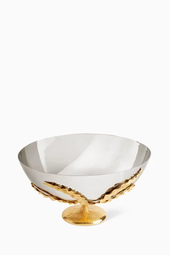 Large Fern Bowl in Stainless Steel
