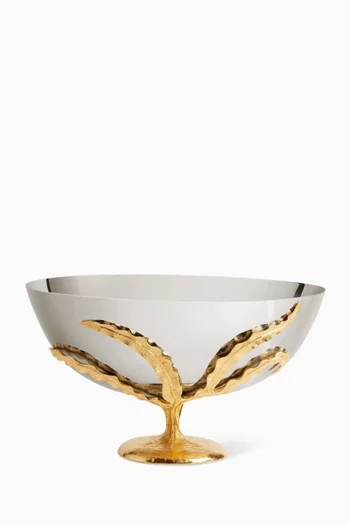 Large Fern Bowl in Stainless Steel