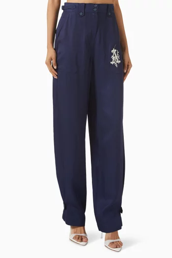 Casa High-waisted Pants in Viscose