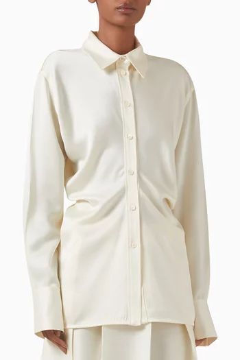 Slouch Waist Shirt in Satin