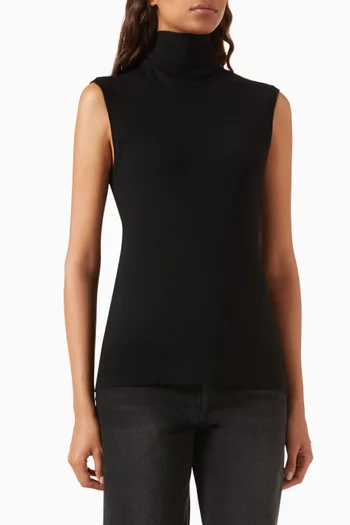 Sleeveless Scarf Top in Knit