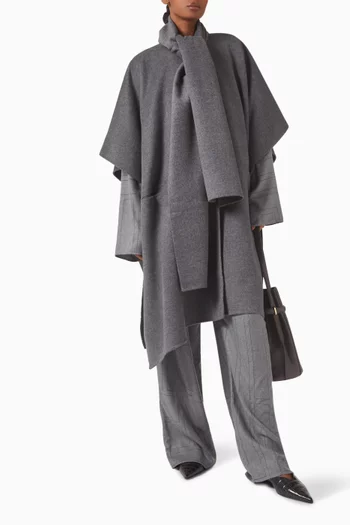 Double Scarf Coat in Wool