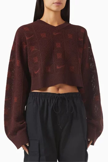 Logo Crop Sweater