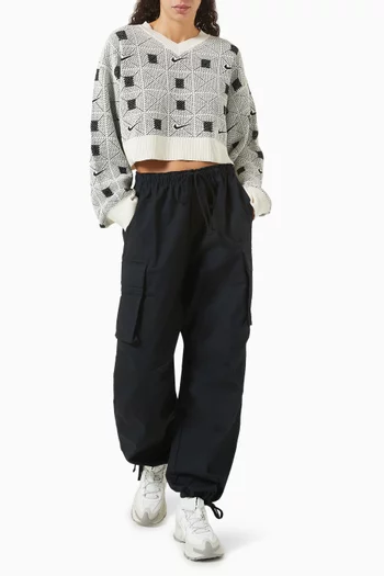 Logo Crop Sweater
