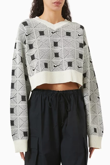 Logo Crop Sweater