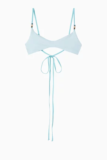 Mika Crop Beaded Reversible Bikini Top