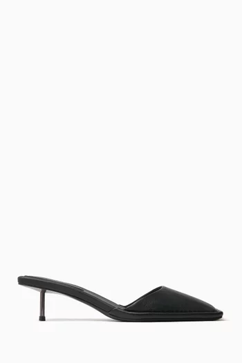 Square-toe 40 Mules in Leather
