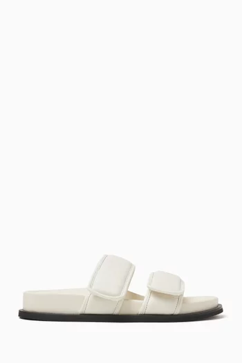 Quilted Slides in Leather