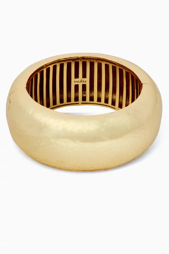 Large Domed Bangle in 22kt Gold-plated Brass