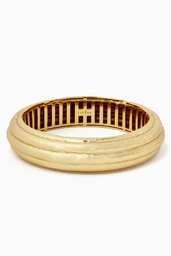 Ribbed Bangle in 22kt Gold-plated Brass