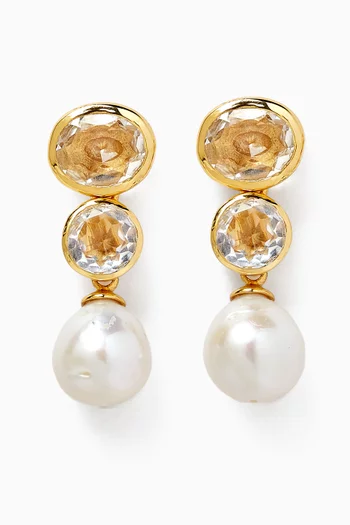 Rise Earrings in 22kt Gold-plated Brass