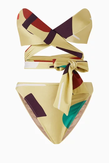 Modernism Bikini Set in Stretch Nylon