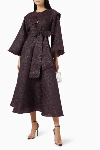 Frill-sleeve Maxi Dress