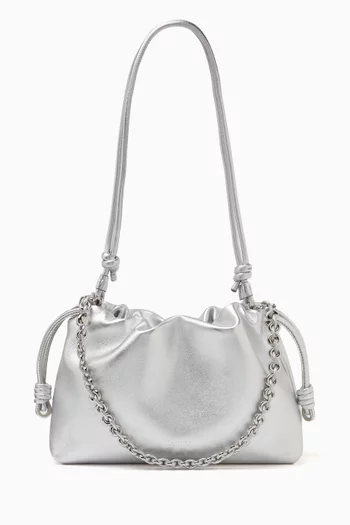 Flamenco Purse Bag in Metallic Leather