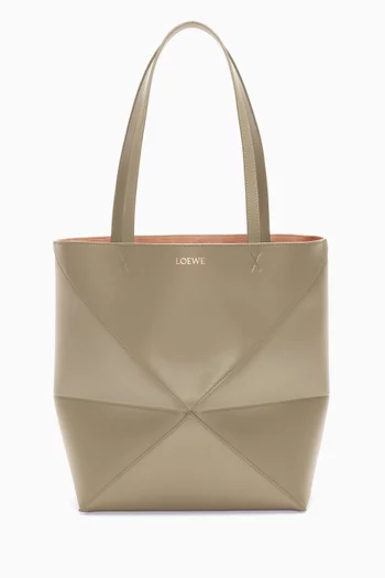 Medium Puzzle Fold Tote Bag in Shiny Calfskin